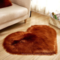 Tapis chambre à coucher tapis de sol love coeur tapis artificiels en laine artificielle tapis poilu faux sol de sol en fourrure nature du tapis moelleux